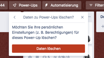 Tractime persönliche Einstellungen löschen